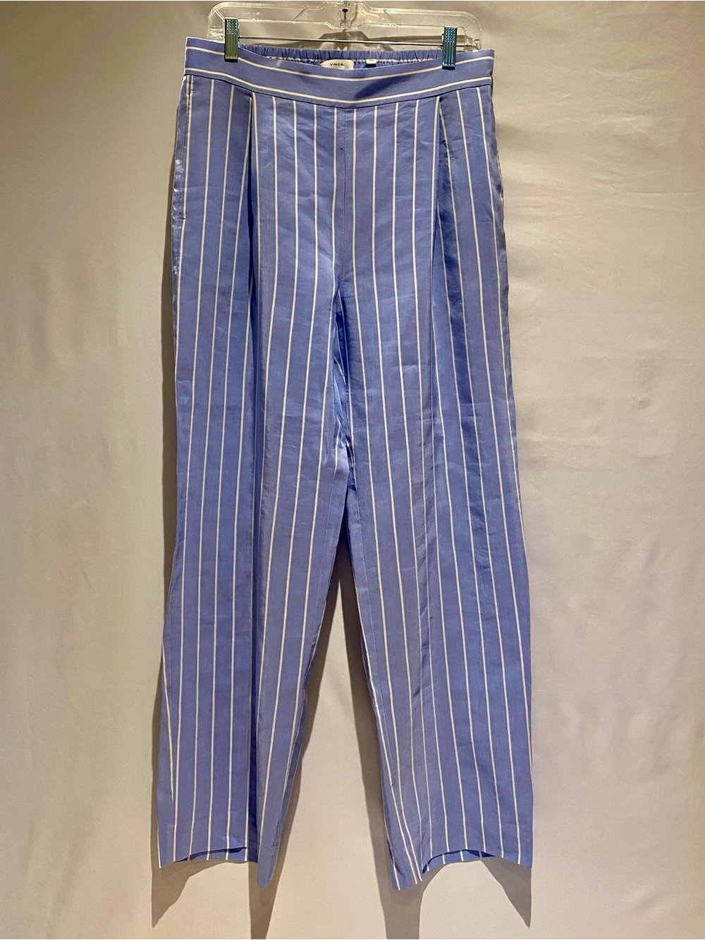 Vince Blue and White Stripe Wide Leg Pants, size M - Picture 4 of 12